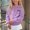 Purple, variant on Fnooota Girls Hoodies Size 7-8 T, Casual Long Sleeve Fleece-lined Printed Lightweight Jackets with Zipper Gray