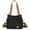 Black, variant on Heavy Duty Canvas Organized Hobo Bag for Women Daily Shoulder Crossbody Bag with 3 Compartment