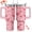 Heart Pink, variant on 40oz Valentines Tumbler with Handle and Straw, Heart Stainless Steel Vacuum Insulated Cup, Travel Mug Water Bottle, Birthday Christmas Gifts for Wife Girlfriend Bride