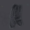 thumbnail image 2 of FAOWME Girls Fuzzy Sleep Pants Elastic Waist Trousers Loungewear Pjs Pants Black 5-6 Years, 2 of 4
