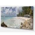 thumbnail image 2 of Île de la Barbade Bord de Mer Blanc - Œuvre d'Art Moderne sur Toile, 2 of 3