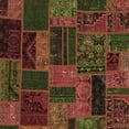 thumbnail image 1 of Ahgly Company Indoor Square Patchwork Brown Transitional Area Rugs, 4' Square, 1 of 4