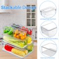 thumbnail image 2 of Organizador de nevera Pure Future, paquete de 14 unidades, cubos de almacenamiento apilables con tapas, recipientes transparentes para frutas sin BPA para verduras, alimentos y bebidas, 2 of 8