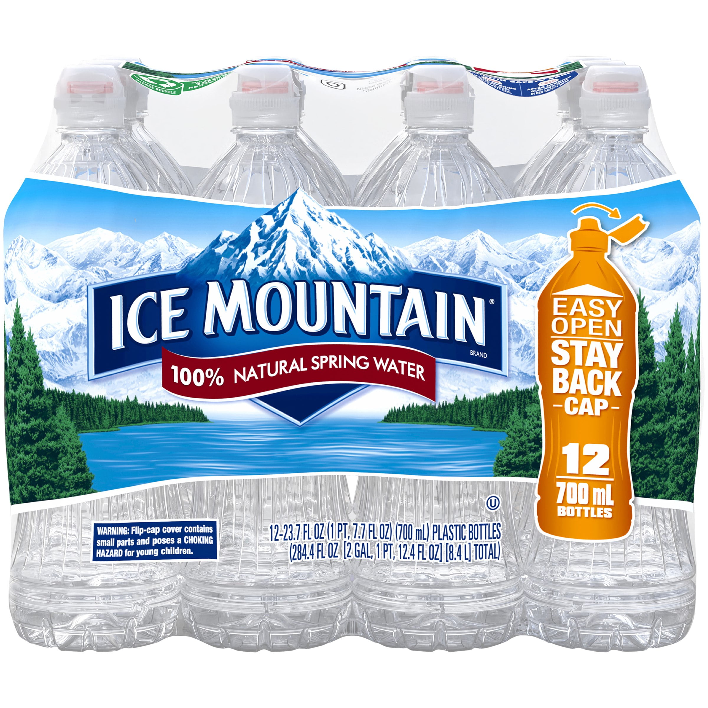 ICE MOUNTAIN BRAND 100 Natural Spring Water 1223.7 fl. oz. Bottles