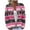 #152-Hot Pink, variant on Women's Christmas Print Hooded Cardigan Sweatshirt Button-Up Long Sleeve Knitted Coat Loose Fit Cozy Winter Outerwear
