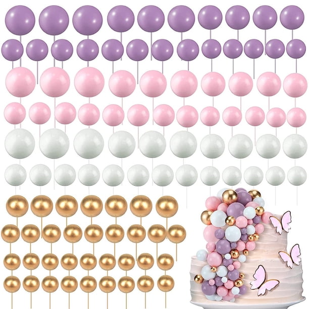 108 bolas de espuma para decoración de tartas, globos, cupcakes, para bodas, aniversarios y cumpleaños.