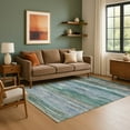 thumbnail image 7 of Addison Rugs Mayfield Premium Machine Washable Transitional Waves Teal Rectangle Rug, 10' x 14', 7 of 7