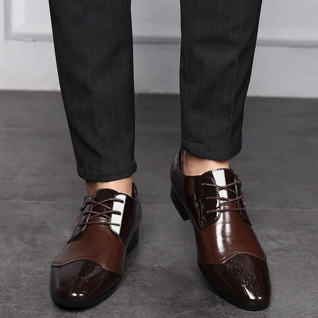Buy Vintage Flat Shoes For Men Wedding Office Wear Formal- Black / UK6