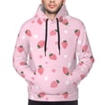 thumbnail image 4 of KLL Floral Strawberr Print Mens Hoodie Long Sleeve Casual Pullover Hooded Sweatshirt Fashion Drawstring Hoodies with Pocket-XX-Large, 4 of 6