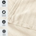 thumbnail image 4 of BNM Classic Cotton Striped Woven Blanket, Throw, Ivory, 4 of 12