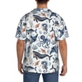 thumbnail image 3 of Pofeuu Underwater Animals 1 Print Mens Casual Short Sleeve Shirts Beach Summer Spread Collar Pocket Tops Men's Casual Short-sleeved Shirt-Large, 3 of 5