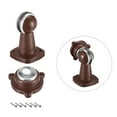 thumbnail image 3 of Uxcell Door Magnetic Catch Stopper Doorstop Holder Screw Wall Mount Plastic Metal Brown 2pcs, 3 of 5