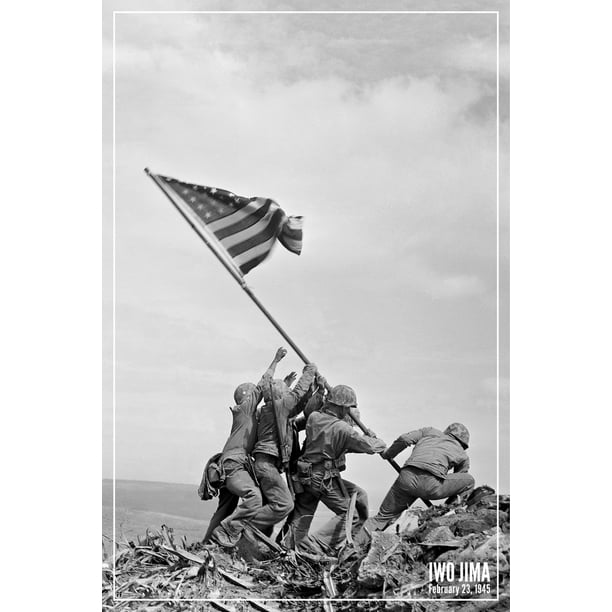 Iwo Jima Flag Raising Marines 1945 World War 2 Memorabilia World History Classroom Decorations WWII WW2 Poster Military World War II US History Americana Cool Wall Decor Art Print Poster 12x18 Iwo Jima Flag Raising Marines 1945 World War 2 Memorabilia World History Classroom Decorations WWII WW2 Poster Military World War II US History Americana Cool Wall Decor Art Print Poster 12x18