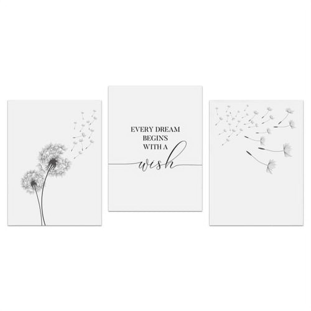 Zhaomeidaxi 3 piece Dandelion Canvas Wall Art Paintings for Living Room Canvas Print Wall Artworks Bedroom Decoration office Wall decor posters Home Decorations