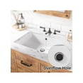 thumbnail image 4 of Ceramic undermount bathroom vessel sink con overflow, rectangle, blanca: 21.7 * 15.7 * 7.9inch/20.3 * 15.2 * 7.9inch, 4 of 8