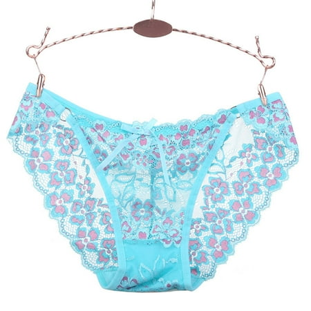 MQLKF Women Embroidery Lace Panties Sexy Low-waist Briefs Thong G-String Lingerie Fashionable Breathable Women Nightgown