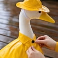 thumbnail image 4 of Porch Goose Raincoat 23 inch Yellow Rain Hat Set Water Repellent Two Piece Goose Clothes All Weather Outdoor Garden Statue Front Porch Yard Decor Gift, 4 of 6