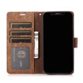 thumbnail image 6 of Nalacover Slim Wallet Case for iPhone XS Max, for Women Men, Embossed Pattern PU Leather Shockproof Magnetic Clasp Credit Card Slots Flip Kickstand Phone Case+Wrist Strap,Brown, 6 of 7