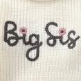 thumbnail image 6 of RTKFRFLM Baby Girls Knit Sweater Letter Print Round Neck Soft Pullover Cardigan White 6-9 Months, 6 of 6
