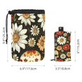 thumbnail image 5 of PhooArto Travel Cosmetic Bags Barrel Makeup Bag, Multifunctional Toiletry Bucket Bags Round Organizer Storage Pocket, Skull Daisy Floral Pattern, 5 of 6