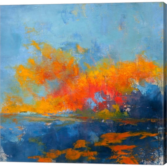 Great Art Now Blue on Blue by Patrick Dennis, Canvas Wall Art, 28W x 28H
