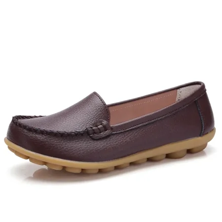

Women‘s Loafers Slip-on Flats Solid Softness Lightweight Faux Leather Low Top Shoes