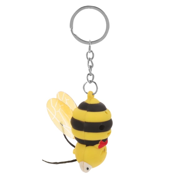 GOOHOCHY Keychain Bee Shaped with Lights Yellow Black