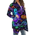 thumbnail image 7 of Kilaqueen Womens Halloween Open Front Cardigan Casual Oversized Funny Pumkin Print Lightweight Thin Coats Cute Spooky Pattern Cardigans Dusters, 7 of 7