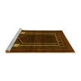 thumbnail image 2 of Ahgly Company Machine Washable Indoor Square Persian Yellow Traditional Area Rugs, 6' Square, 2 of 4