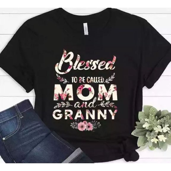 Womens Blessed To Be Called Mom And Granny Mothers Day Gift T-Shirt Unisex S-5XL Hot Trending Shirt, Vintage Birthday Gift