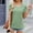 Mint Green, variant on Itsame Short T-Shirt Sleeved Womens Solid Color Casual Shirt Tops Fashionable Solid Color Round Neck Blouses Green Size M