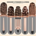 thumbnail image 2 of Rizador de Cabello TXG 5 en 1 Barriles Intercambiables Cerámica Temperatura Ajustable, 2 of 3