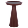thumbnail image 2 of Safavieh Hikuma Modern Iron Round End Table, Black / Bordeaux, 2 of 7