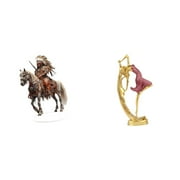 Knight Ornament Ballerina Dancer Statue Acrylic Desk Sign Waterproof Resin Art for Home Office Bedroom Table Centerpiece