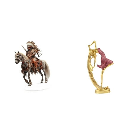 Knight Ornament Ballerina Dancer Statue Acrylic Desk Sign Waterproof Resin Art for Home Office Bedroom Table Centerpiece