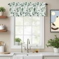 thumbnail image 2 of Green Plant Valance Curtain Watercolor Eucalyptus Leaf Farmhouse Window Valances Rod Pocket Short Curtains Window Treatments for Kitchen Bedroom Bathroom Laundry 54" x 18", 2 of 9