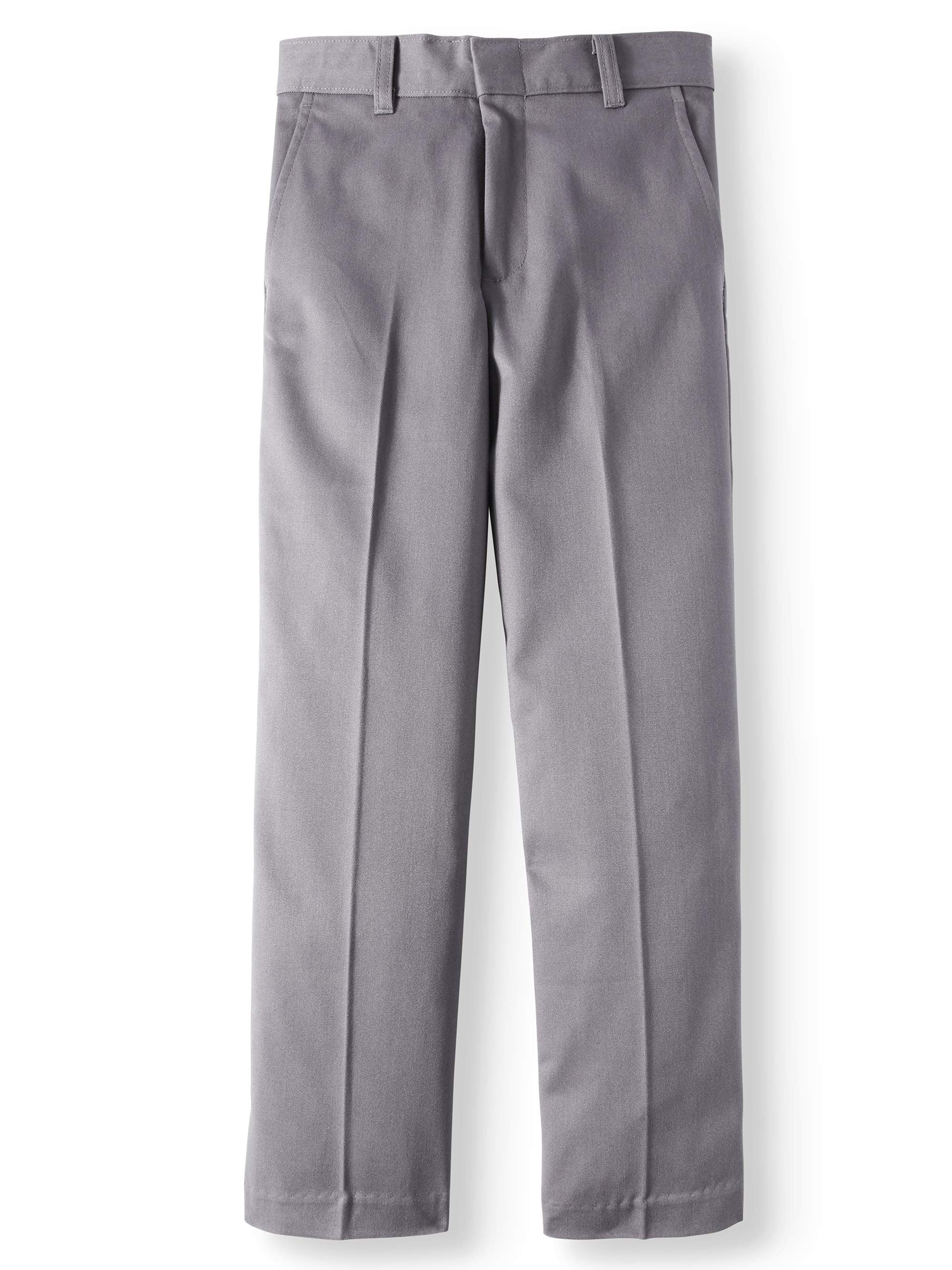 George Boys' School Uniforms Slim Flat Front Pants Size 8 Slim 