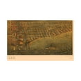 thumbnail image 2 of Historic Panoramic View - Chicago Illinois - Braunhold 1857 - Vintage Wall Art, 2 of 4