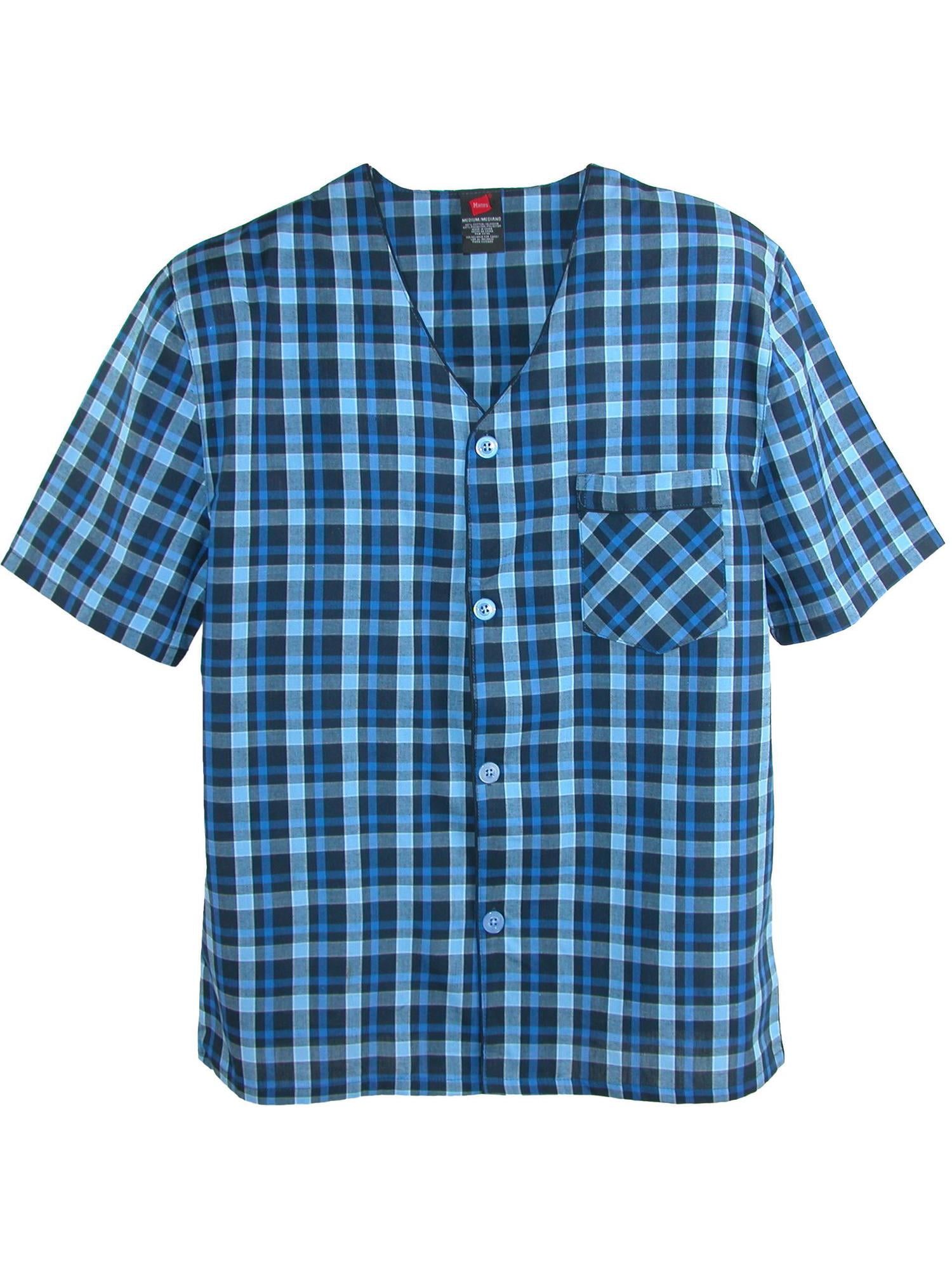 Hanes Men's and Big Men's Short Sleeve Top and Shorts Woven Pajama Set, Sizes S-5XL