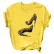 thumbnail image 3 of Puntoco - Blusa informal de manga corta con estampado de tacones altos para mujer Puntoco Puntoco-2987, 3 of 4