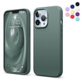 thumbnail image 1 of Entronix Funda de Silicona para iPhone 13 Pro, Suave Al Tacto, Antiarañazos y Antigolpes, Color Verde, 1 of 7