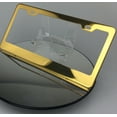 thumbnail image 2 of Regular Style Powder Coated Gold Stainless Steel License Plate Frame with Aluminum Screw Cap, 2 of 4