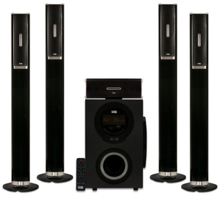 - Acoustic Audio AAT3002 Tower 5.1 Home Theater Bluetooth Speaker System with 8
