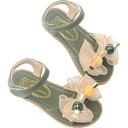 

Girl s Open Toe Sandal Summer Outdoor Swim Beach Shoes Cute Bow Princess Dress Flats for Toddler/Little Kid
