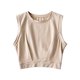 thumbnail image 4 of VISgogo, camisetas sin mangas deportivas cortas para mujer, Top corto de Yoga con cuello redondo liso sin mangas, chaleco de ombligo de entrenamiento de verano para mujer VISgogo  moda, 4 of 5