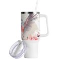 thumbnail image 2 of SKYSONIC Insulated Tumblers with Lids and Straws Handles 40oz Water Bottle Bird Sparrow 5 Travel Mug Reusable Stainless Steel Thermos Vacuum, 2 of 7