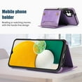 thumbnail image 4 of ELEHOLD Stylish Wallet Case for Samsung Galaxy A13 4G/5G,Flip Card Slots Diamond Bling Sparkle Design RFID Blocking Detachable Shoulder Strap for Girls Women Purse Case,Purple, 4 of 7