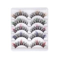 thumbnail image 1 of Unique Bargains 5 Pair 3D Curly Mix Color False Eyelashes for Makeup Multicolor, 1 of 4