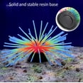 thumbnail image 6 of Deago Aquarium Imitative Rainbow Sea Urchin Ball Artificial Silicone Ornament with Glowing Effect for Fish Tank Landscape Decoration (Purple), 6 of 10