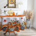 thumbnail image 2 of Fall Round Tablecloth 70 inches, Water Resistant Thanksgiving Table Cloth - Orange Fall Decorations for Home - Orange Pumpkins Fall Decor for Home, Table, Dinning, 2 of 6